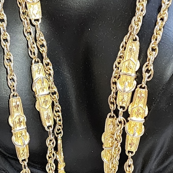 Judith Leiber 1970s Vintage Long Necklace | Rare Gold-Plated Collectible Chain - Picture 9 of 16